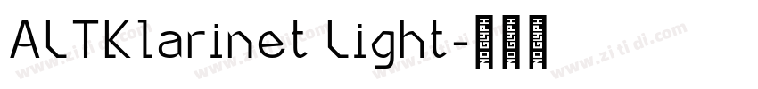 ALTKlarinet Light字体转换